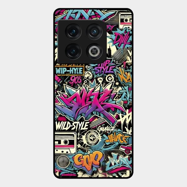 90s Hip-Hop Street Art Glass Case Cover For Oneplus 10 Pro 5G