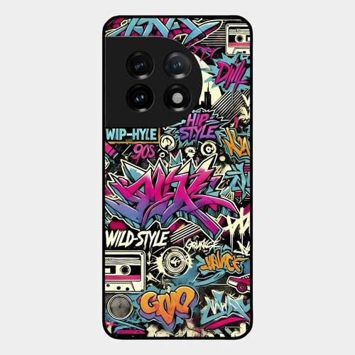 90s Hip-Hop Street Art Glass Case Cover For Oneplus 11 5G