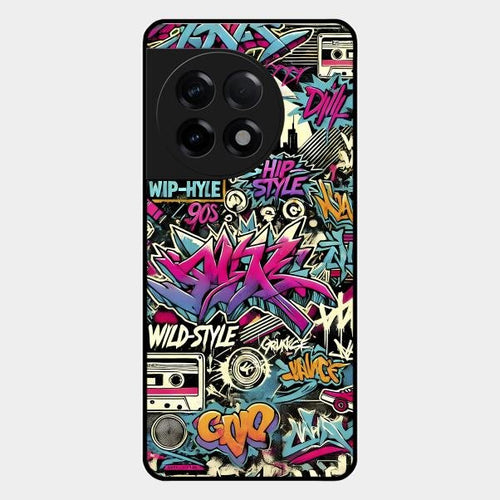 90s Hip-Hop Street Art Glass Case Cover For Oneplus 11R 5G