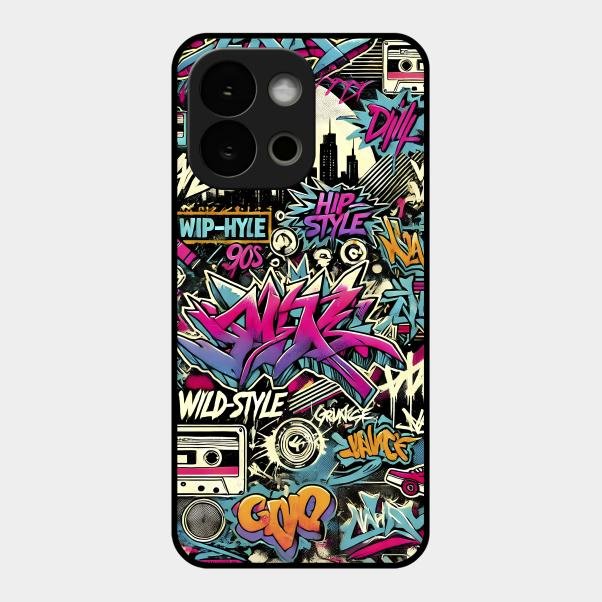 90s Hip-Hop Street Art Glass Case Cover For Oneplus 13S 5G