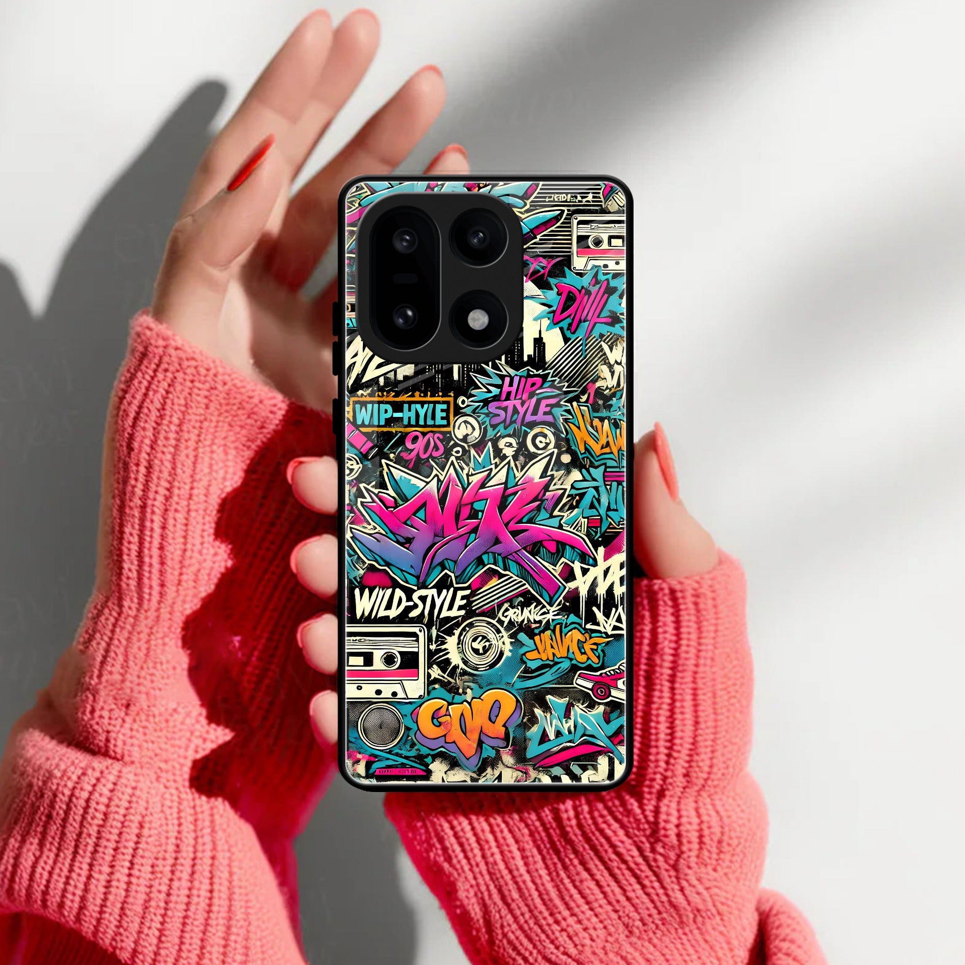 90s Hip-Hop Street Art Glass Case Cover For OnePlus 15 5G