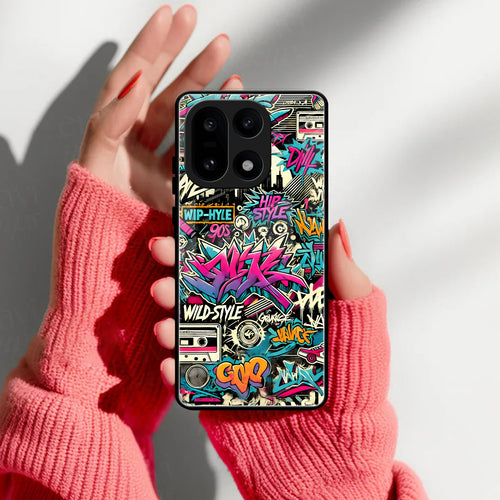 90s Hip-Hop Street Art Glass Case Cover For OnePlus 15 5G