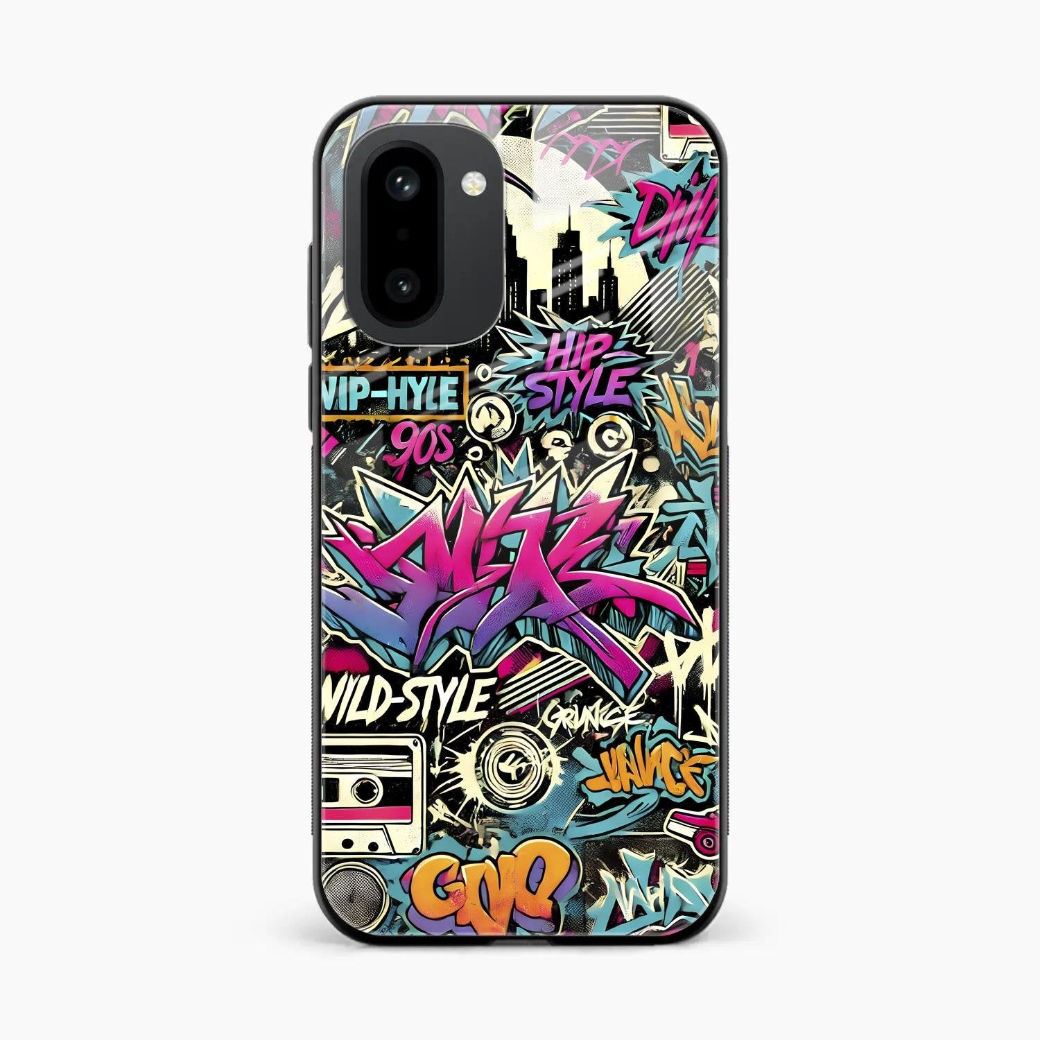 90s Hip-Hop Street Art Glass Case Cover For OnePlus 15R 5G