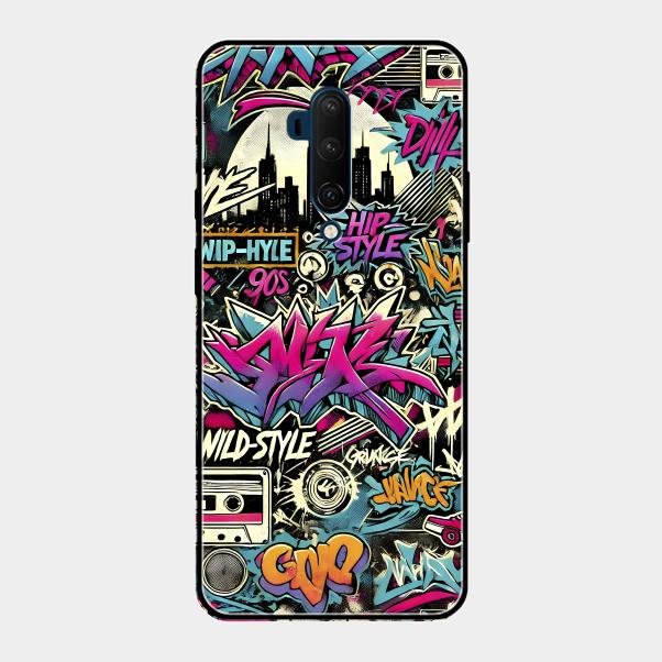 90s Hip-Hop Street Art Glass Case Cover For Oneplus 7T Pro