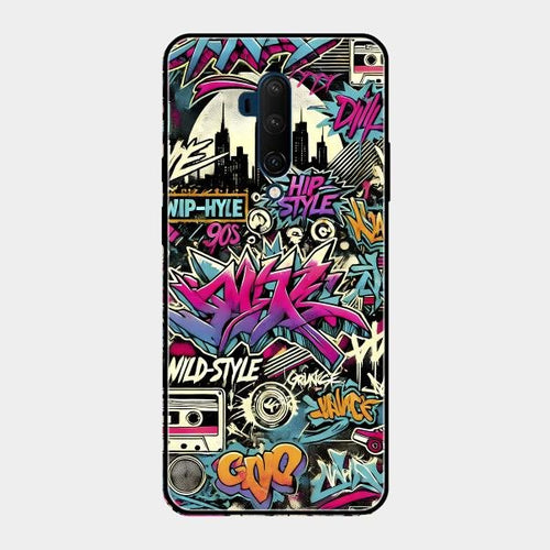 90s Hip-Hop Street Art Glass Case Cover For Oneplus - ShopOnCliQ