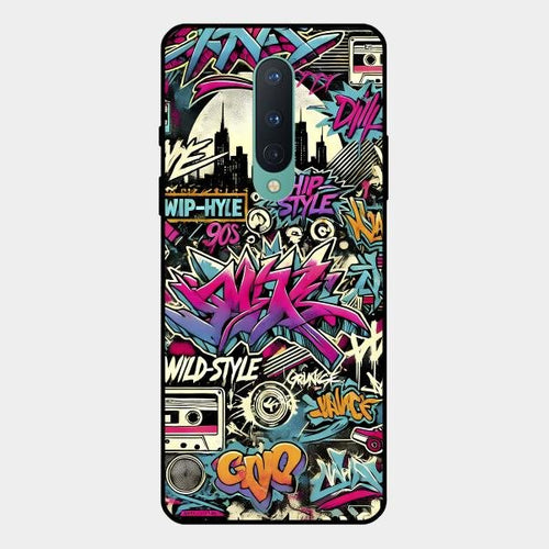 90s Hip-Hop Street Art Glass Case Cover For Oneplus 8