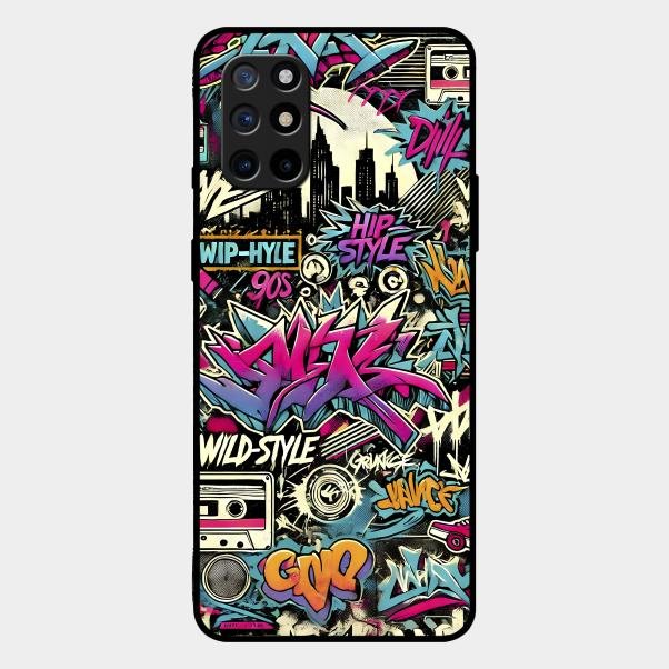 90s Hip-Hop Street Art Glass Case Cover For Oneplus - ShopOnCliQ