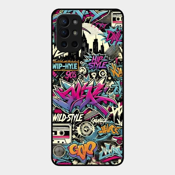 90s Hip-Hop Street Art Glass Case Cover For Oneplus - ShopOnCliQ
