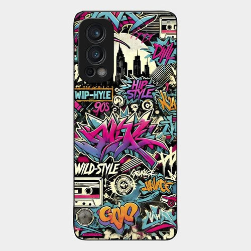 90s Hip-Hop Street Art Glass Case Cover For Oneplus Nord 2 5G