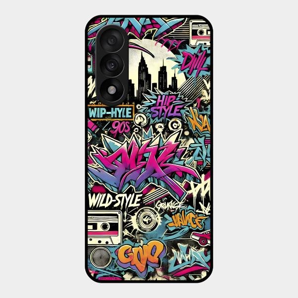 90s Hip-Hop Street Art Glass Case Cover For Oneplus Nord 5 5G