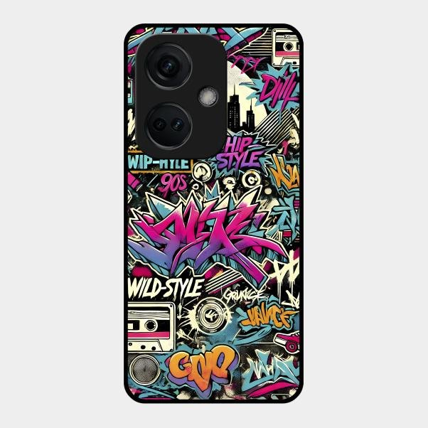 90s Hip-Hop Street Art Glass Case Cover For Oneplus Nord Ce 3 5G