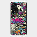 90s Hip-Hop Street Art Glass Case Cover For Oppo F23 5G