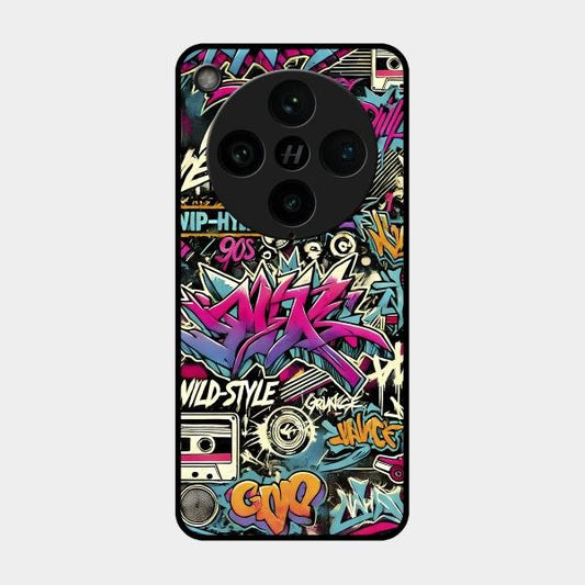 90s Hip-Hop Street Art Glass Case Cover For Oppo Find X8 Pro 5G