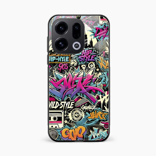 90s Hip-Hop Street Art Glass Case Cover For Oppo Find X9 5G