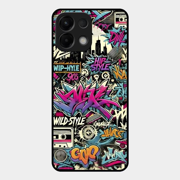 90s Hip-Hop Street Art Glass Case Cover For Oppo K13 5G