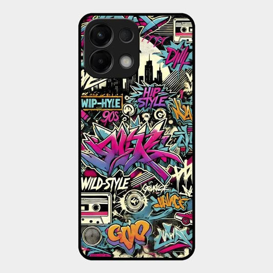 90s Hip-Hop Street Art Glass Case Cover For Oppo K13 5G