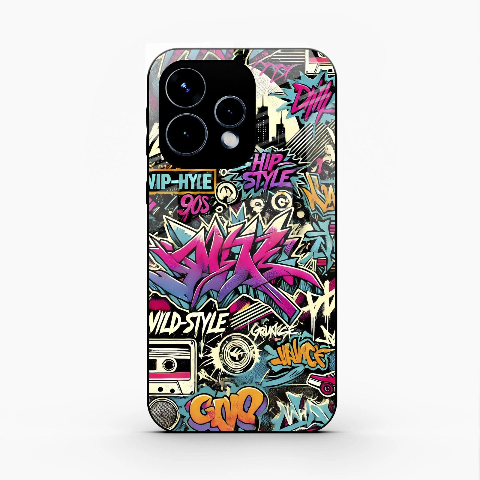 90s Hip-Hop Street Art Glass Case Cover For Oppo Reno 15 5G