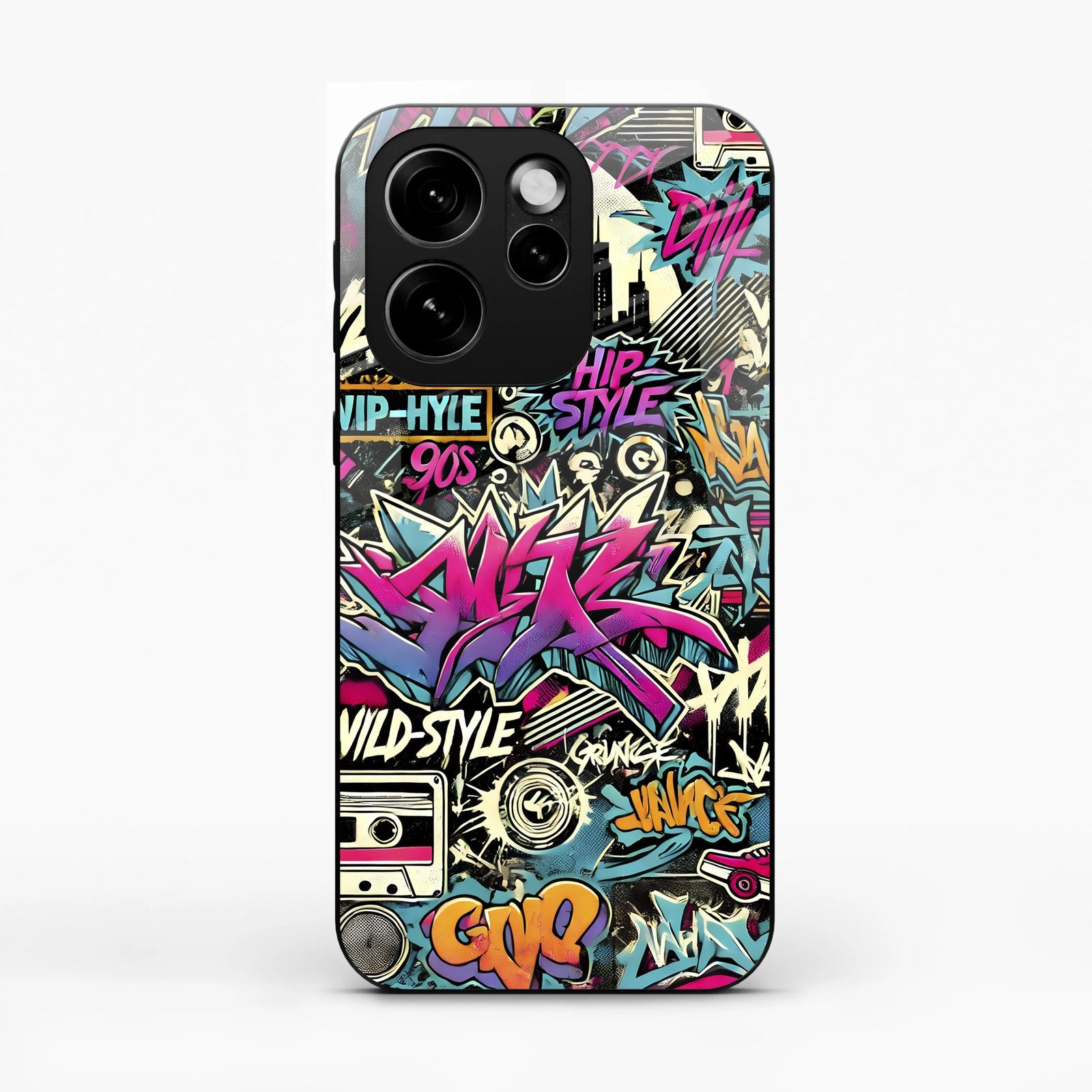90s Hip-Hop Street Art Glass Case Cover For Oppo Reno 15 Pro 5G