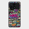 90s Hip-Hop Street Art Glass Case Cover For Poco X6 Pro 5G