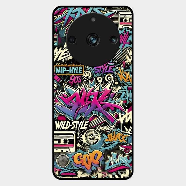 90s Hip-Hop Street Art Glass Case Cover For Realme 11 Pro 5G