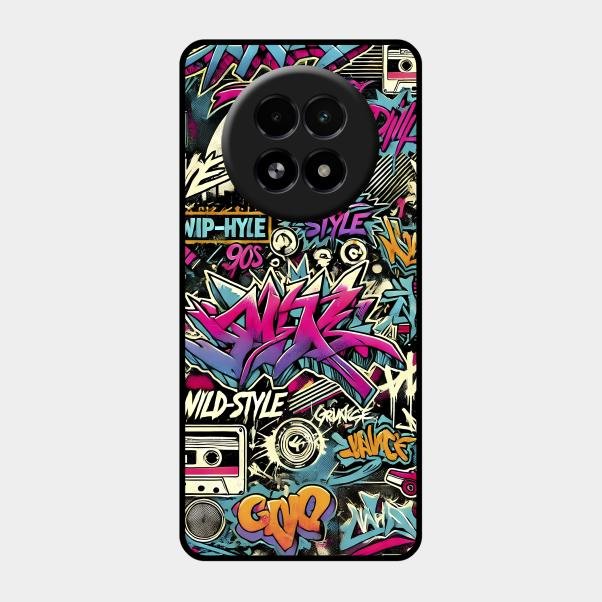 90s Hip-Hop Street Art Glass Case Cover For Realme 13 5G