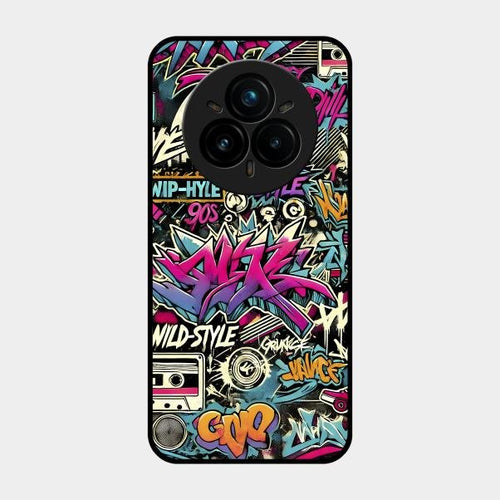 90s Hip-Hop Street Art Glass Case Cover For Realme 14 Pro 5G