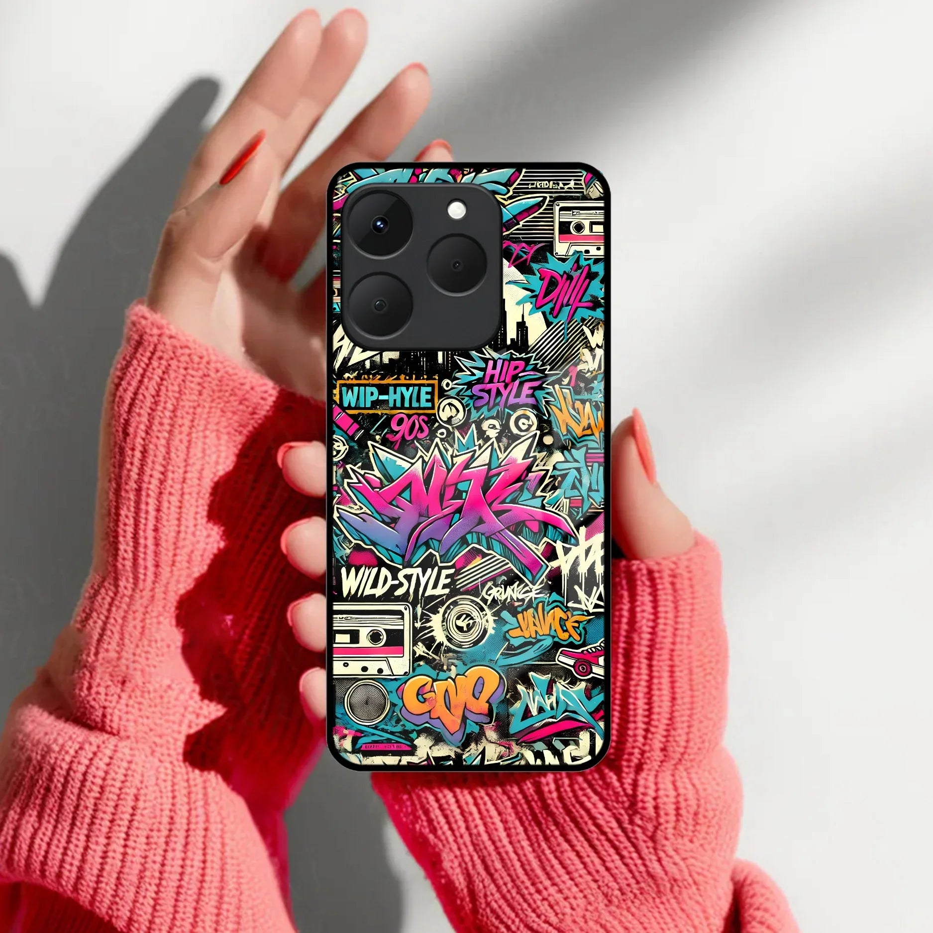 Dewy Flower Mix Glass Case Cover For Realme/Narzo