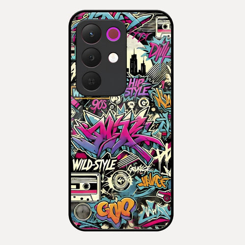 90s Hip-Hop Street Art Glass Case Cover For Realme 15X 5G