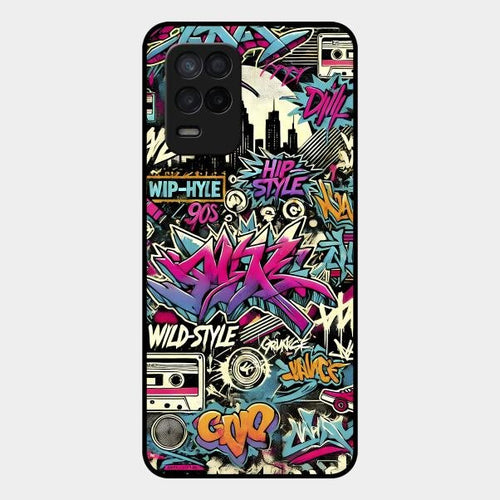 90s Hip-Hop Street Art Glass Case Cover For Realme 8 5G