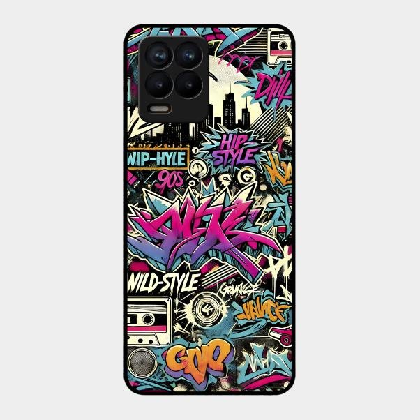 90s Hip-Hop Street Art Glass Case Cover For Realme 8 Pro