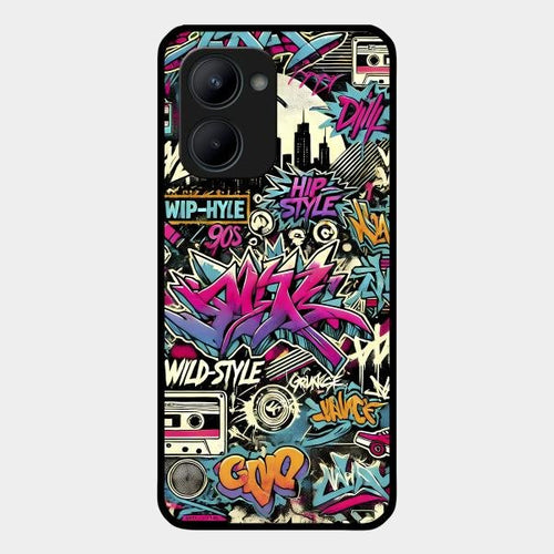90s Hip-Hop Street Art Glass Case Cover For Realme C33 2023