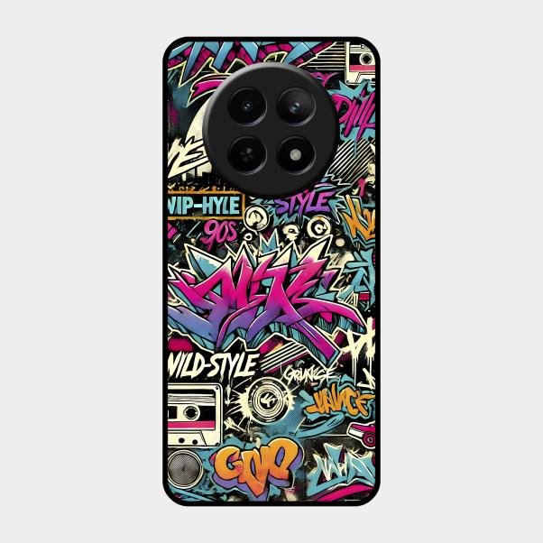 90s Hip-Hop Street Art Glass Case Cover For Realme C65 5G