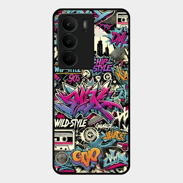 90s Hip-Hop Street Art Glass Case Cover For Realme C75 5G
