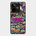 90s Hip-Hop Street Art Glass Case Cover For Realme Gt 7 5G