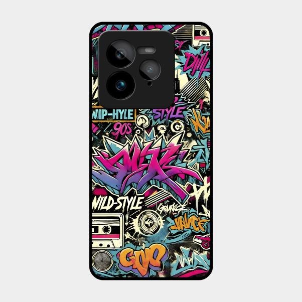 90s Hip-Hop Street Art Glass Case Cover For Realme Gt 7 Pro