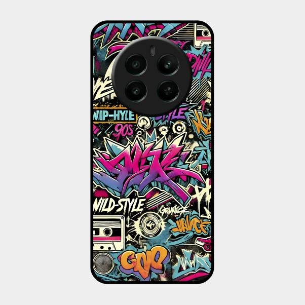 90s Hip-Hop Street Art Glass Case Cover For Realme - ShopOnCliQ