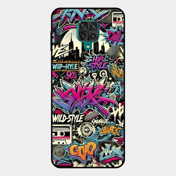 90s Hip-Hop Street Art Glass Case Cover For Redmi Note 10 Lite