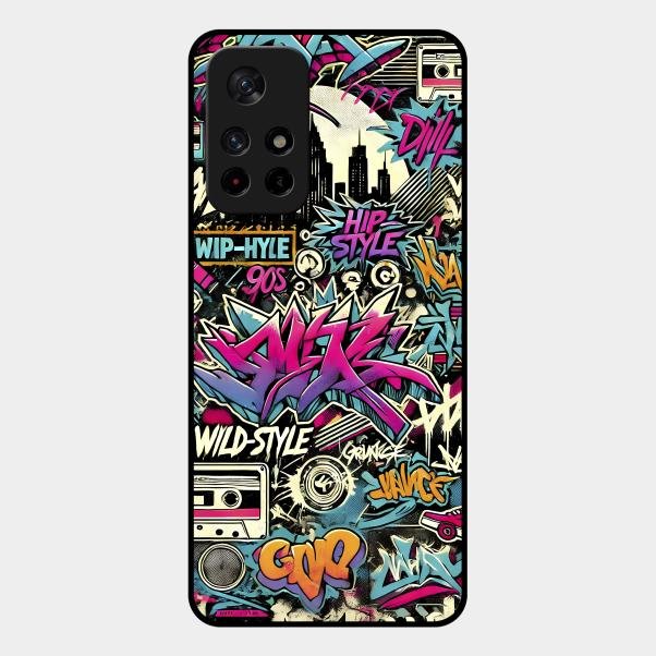 90s-hip-hop-street-art-metal-case-cover-for-redmi-note-11t-5g