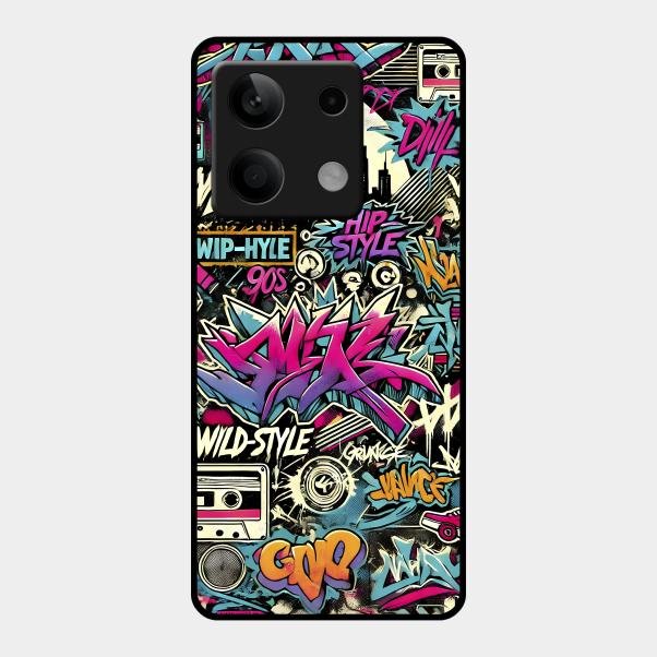 90s Hip-Hop Street Art Glass Case Cover For Redmi Note 13 5G