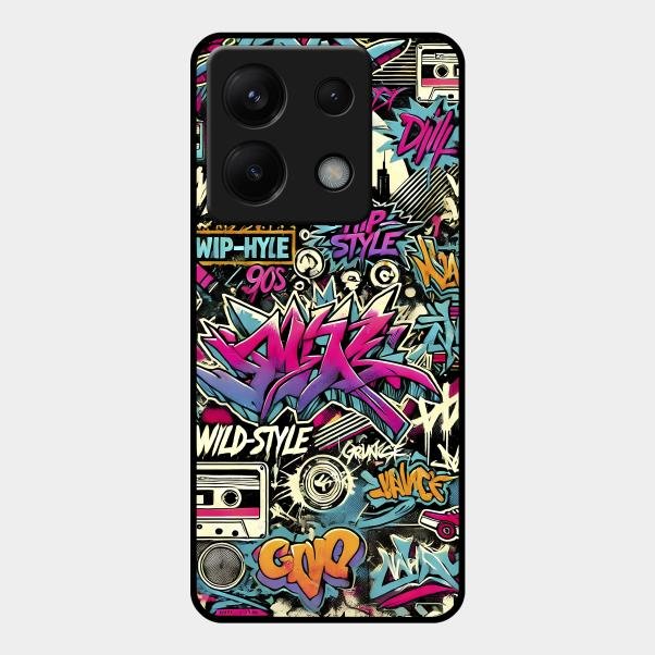 90s Hip-Hop Street Art Glass Case Cover For Redmi - ShopOnCliQ