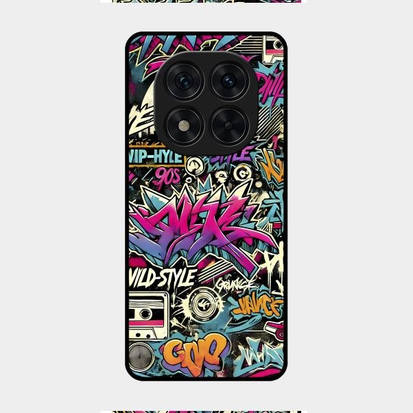 90s Hip-Hop Street Art Glass Case Cover For Redmi Note 14 Pro 5G