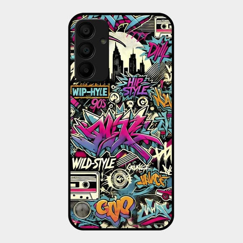 90s Hip-Hop Street Art Glass Case Cover For Samsung Galaxy A15 5G