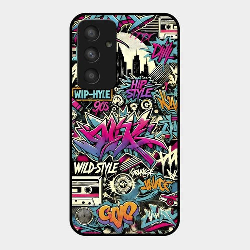 90s Hip-Hop Street Art Glass Case Cover For Samsung Galaxy A54 5G