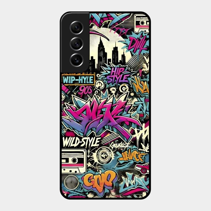 90s Hip-Hop Street Art Glass Case Cover For Samsung Galaxy S21 Fe 5G
