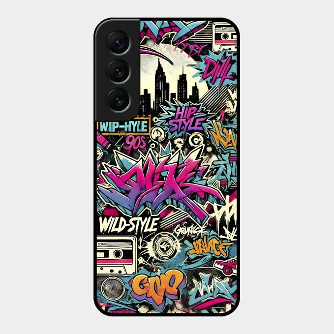 90s Hip-Hop Street Art Glass Case Cover For Samsung Galaxy S22 5G