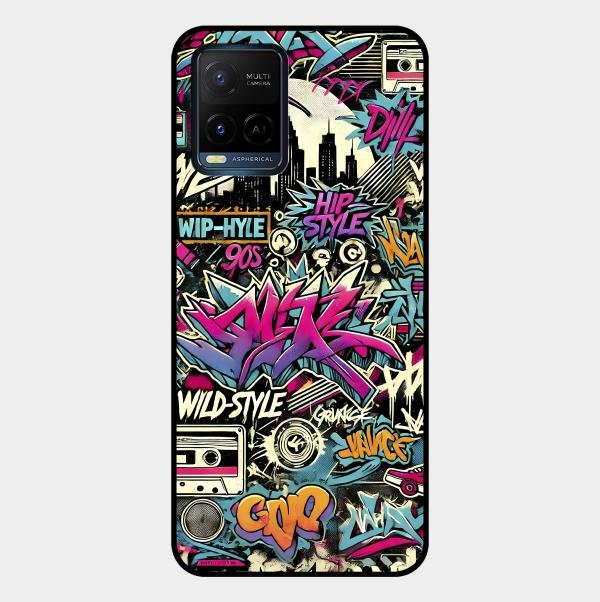90s-hip-hop-street-art-metal-case-cover-for-vivo-t1x