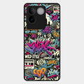 90s Hip-Hop Street Art Glass Case Cover For Vivo T2 Pro 5G