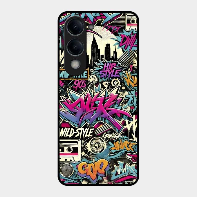 90s Hip-Hop Street Art Glass Case Cover For Vivo T4 Lite 5G