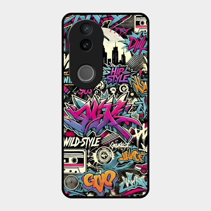 90s Hip-Hop Street Art Glass Case Cover For Vivo T4R 5G