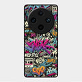 90s Hip-Hop Street Art Glass Case Cover For Vivo X100 Pro 5G